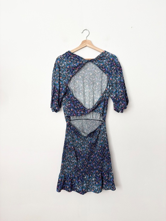 Sandro Paris spinelle floral smocked dress - Picture 7 of 8